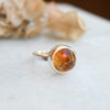 Δαχτυλίδι Ασήμι  Μονόπετρο με Κιτρίνη (Citrine) κοντινη  ληψη λεπτομέρειες πετρας