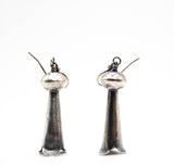 Silver earrings Native American (Squash Blossom)