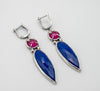 Silver Earrings with Semi-Precious Stones