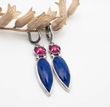 Silver Earrings with Semi-Precious Stones