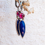 Silver Earrings with Semi-Precious Stones