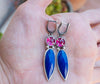 Silver Earrings with Semi-Precious Stones