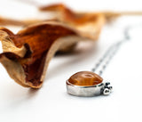 Handmade silver necklace with Citrine