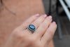 Handmade silver ring with Kyanite