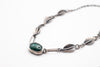 Silver necklace with Green Kyanite