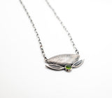 Handmade sterling silver Serpentine necklace 