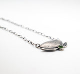 Handmade sterling silver Serpentine necklace 