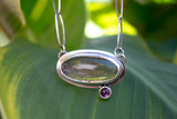 Silver Necklace with Ametrine and Amethyst