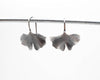 Ασημένια χειροποίητα σκουλαρίκια φύλλο Ginkgo - SILVERstro Κοσμήματα