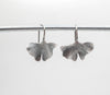 Ασημένια χειροποίητα σκουλαρίκια φύλλο Ginkgo - SILVERstro Κοσμήματα