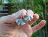 Ασημένια χειροποίητα σκουλαρίκια φύλλο Ginkgo - SILVERstro Κοσμήματα