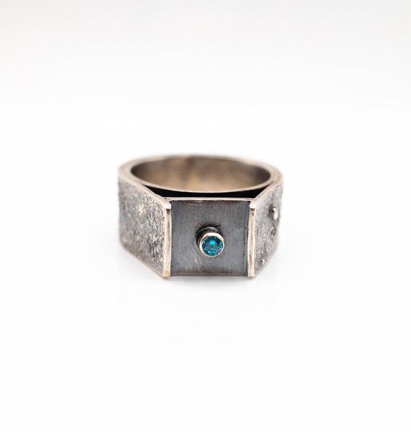 Ασημένιο Δαχτυλίδι Industrial-Unisex - SILVERstro Κοσμήματα