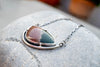 Ασημένιο κολιέ με Ίασπι του Ωκεανού (Ocean Jasper) - SILVERstro Κοσμήματα