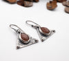 Ασημένια Σκουλαρίκια με Φεγγαρόπετρα Peach Moonstone | SILVERstro - SILVERstro Κοσμήματα