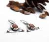 Ασημένια Σκουλαρίκια με Φεγγαρόπετρα Peach Moonstone | SILVERstro - SILVERstro Κοσμήματα