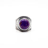 Οξειδωμένο δαχτυλίδι από ασήμι με Purple Copper Turquoise πέτρα - SILVERstro Κοσμήματα