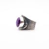 Οξειδωμένο δαχτυλίδι από ασήμι με Purple Copper Turquoise πέτρα - SILVERstro Κοσμήματα
