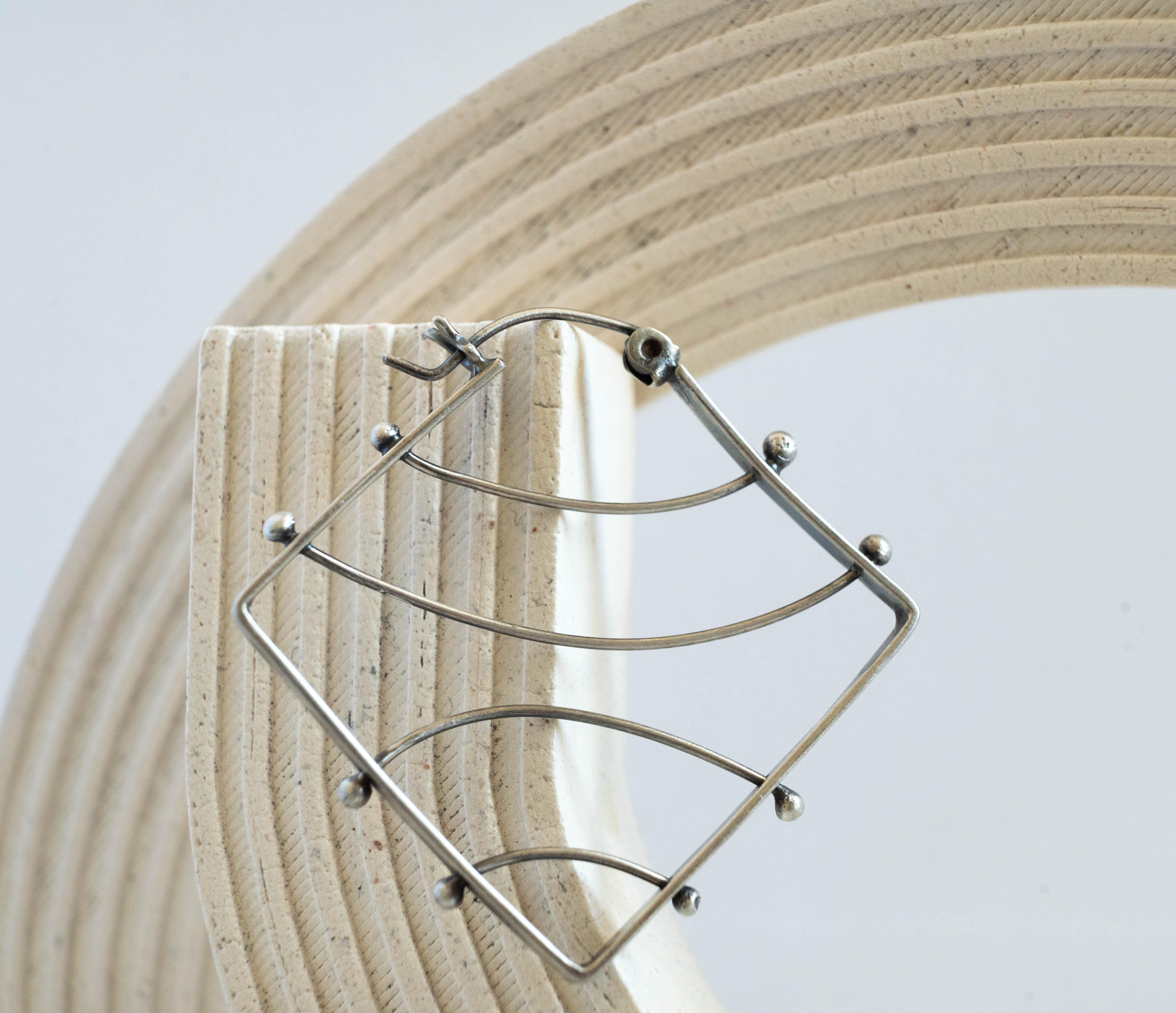 Ασημένιοι κρίκοι τετράγωνοι - SILVERstro Κοσμήματα