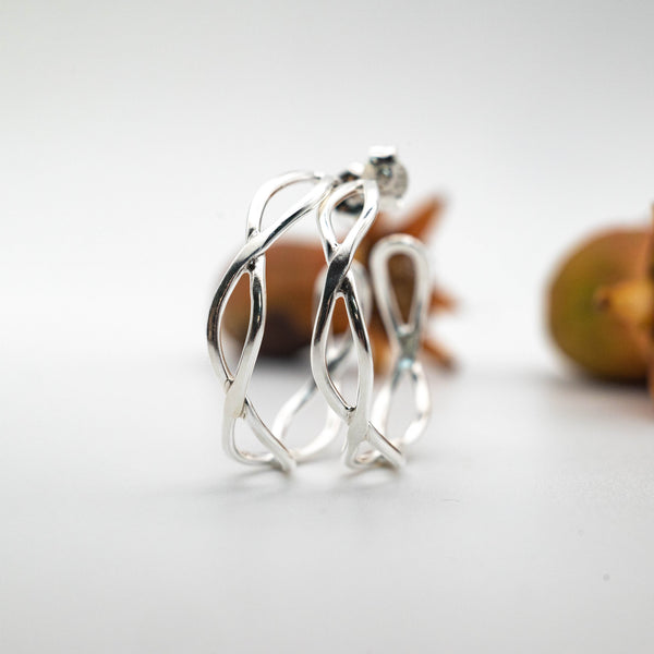Ασημένια σκουλαρίκια κρίκοι - SILVERstro Κοσμήματα