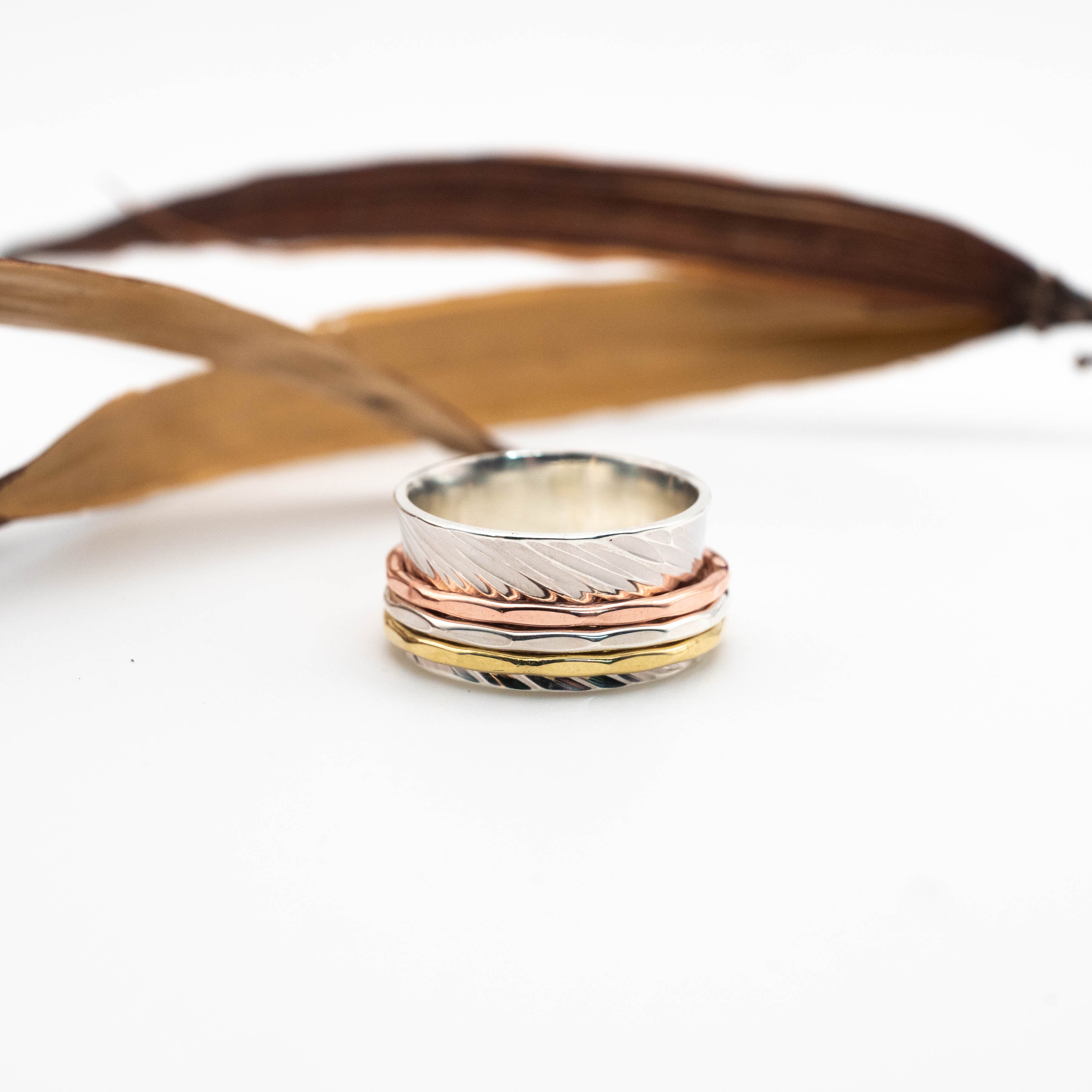 Χειροποίητο artisan spinner – μοναδικό κόσμημα anti-stress – SILVERstro