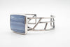 Βραχιόλι cuff από ασήμι με Blue Lace Agate - SILVERstro Κοσμήματα