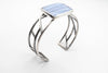 Βραχιόλι cuff από ασήμι με Blue Lace Agate - SILVERstro Κοσμήματα