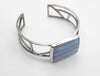 Βραχιόλι cuff από ασήμι με Blue Lace Agate - SILVERstro Κοσμήματα