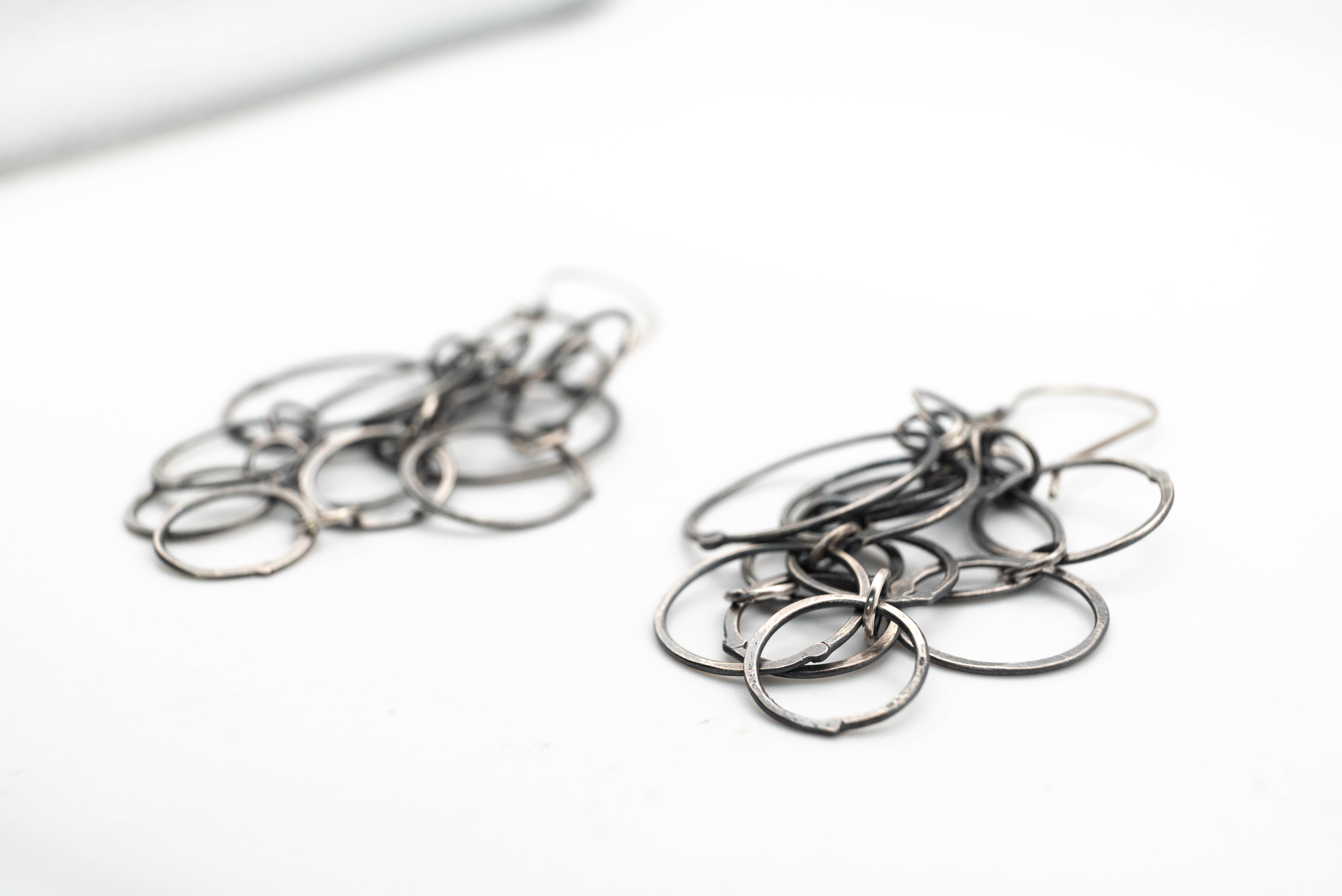 Χειροποίητα ασημένια σκουλαρίκια multi circle - SILVERstro Κοσμήματα