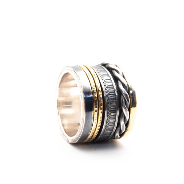Μασίφ ασημένιο spinner 18mm – κοντινή λήψη – SILVERstro