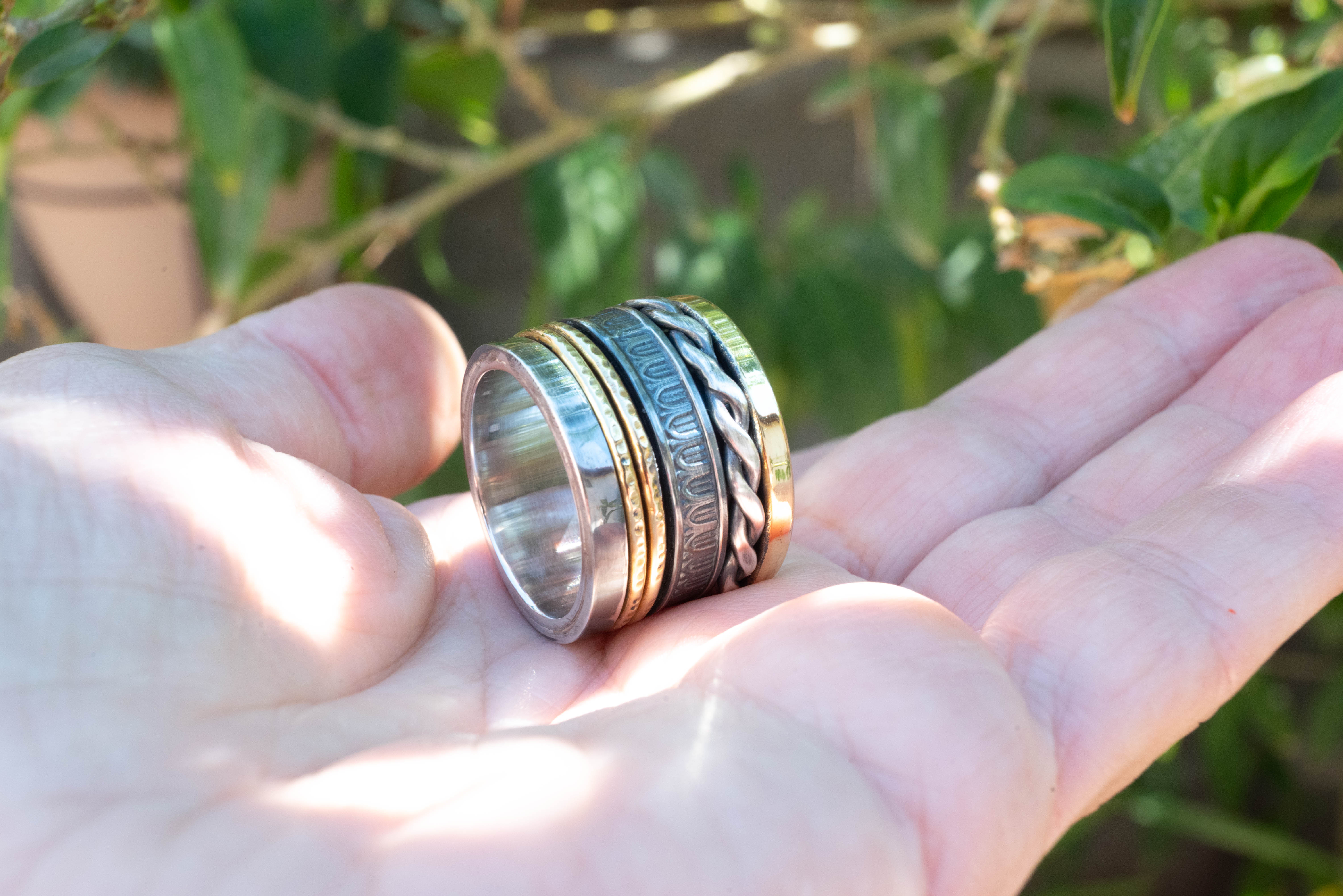 Ιδιαίτερο δώρο spinner ασήμι 925 με 4 βέρες – SILVERstro