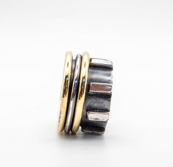 Unisex spinner δαχτυλίδι χρυσό – ασήμι 925 – SILVERstro
