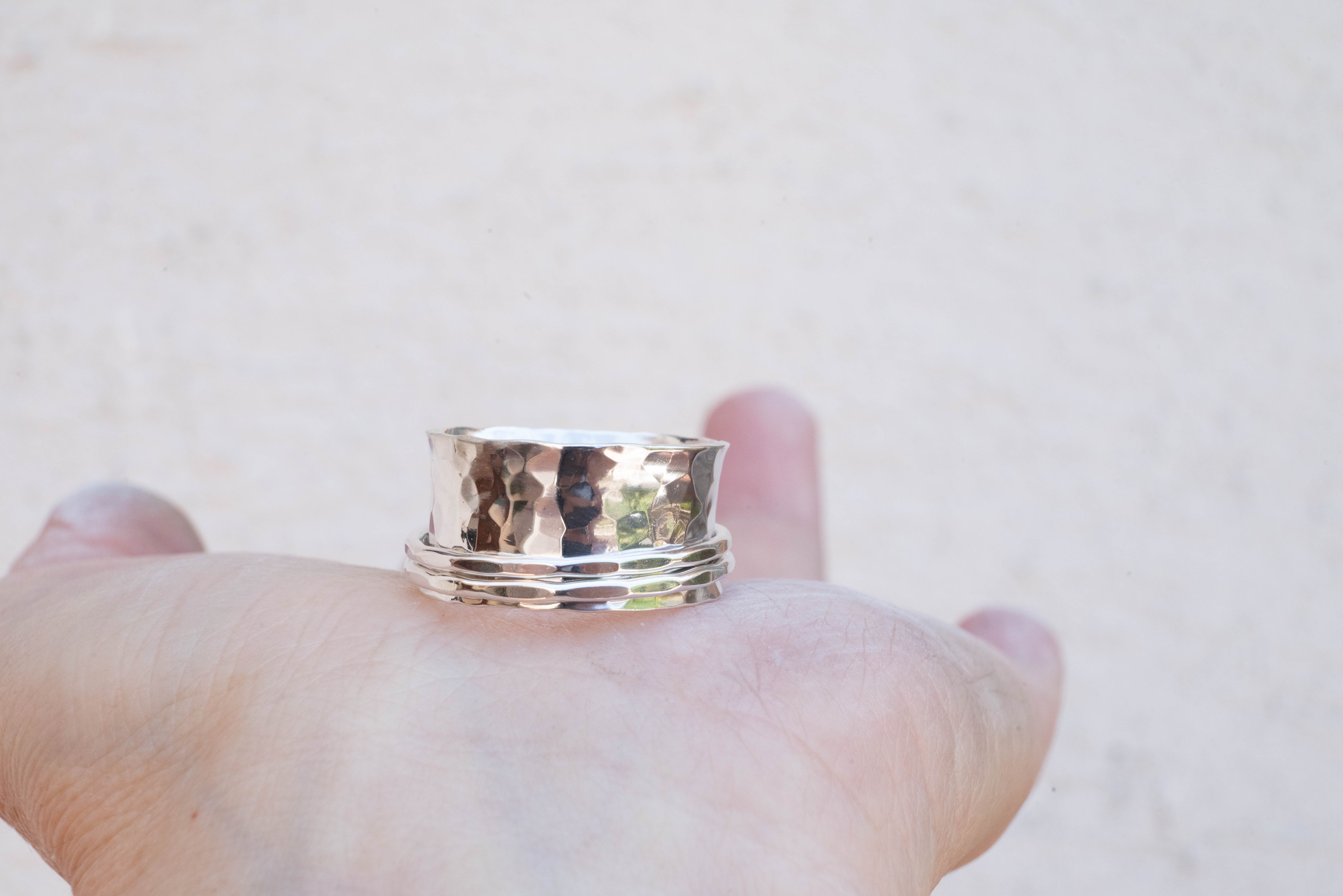 Spinner δαχτυλίδι ασήμι 925 unisex – κάτω όψη – SILVERstro