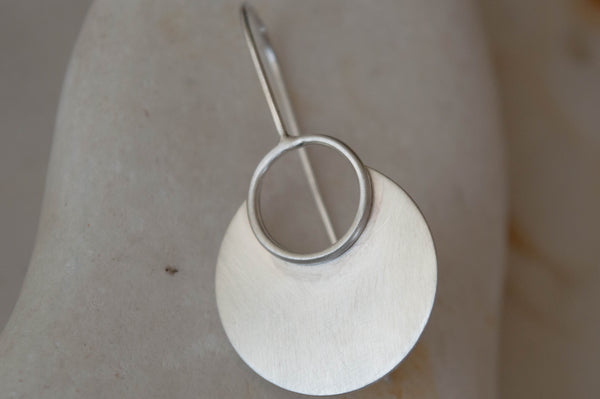 Σκουλαρίκια Κύκλοι 40mm Minimal Ασήμι 925 - SILVERstro Κοσμήματα