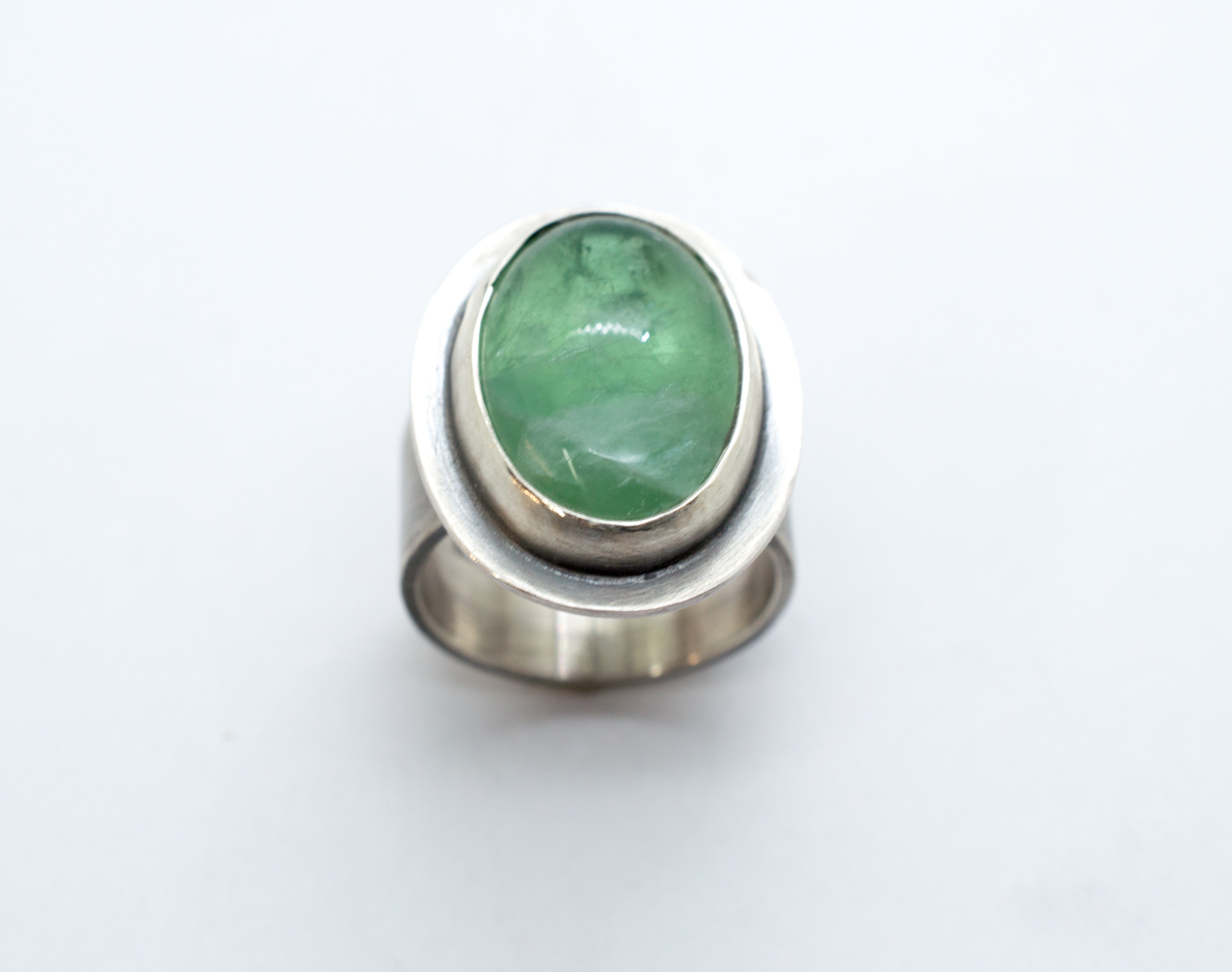 Ασημένιο δαχτυλίδι 925 με Πράσινο Φθορίτη (Green Flourite) - SILVERstro Κοσμήματα
