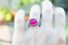 Ασημένιο δαχτυλίδι 925 με Ρόζ Χαλκηδόνιο(Pink chalcedony) - SILVERstro Κοσμήματα