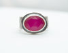 Ασημένιο δαχτυλίδι 925 με Ρόζ Χαλκηδόνιο(Pink chalcedony) - SILVERstro Κοσμήματα