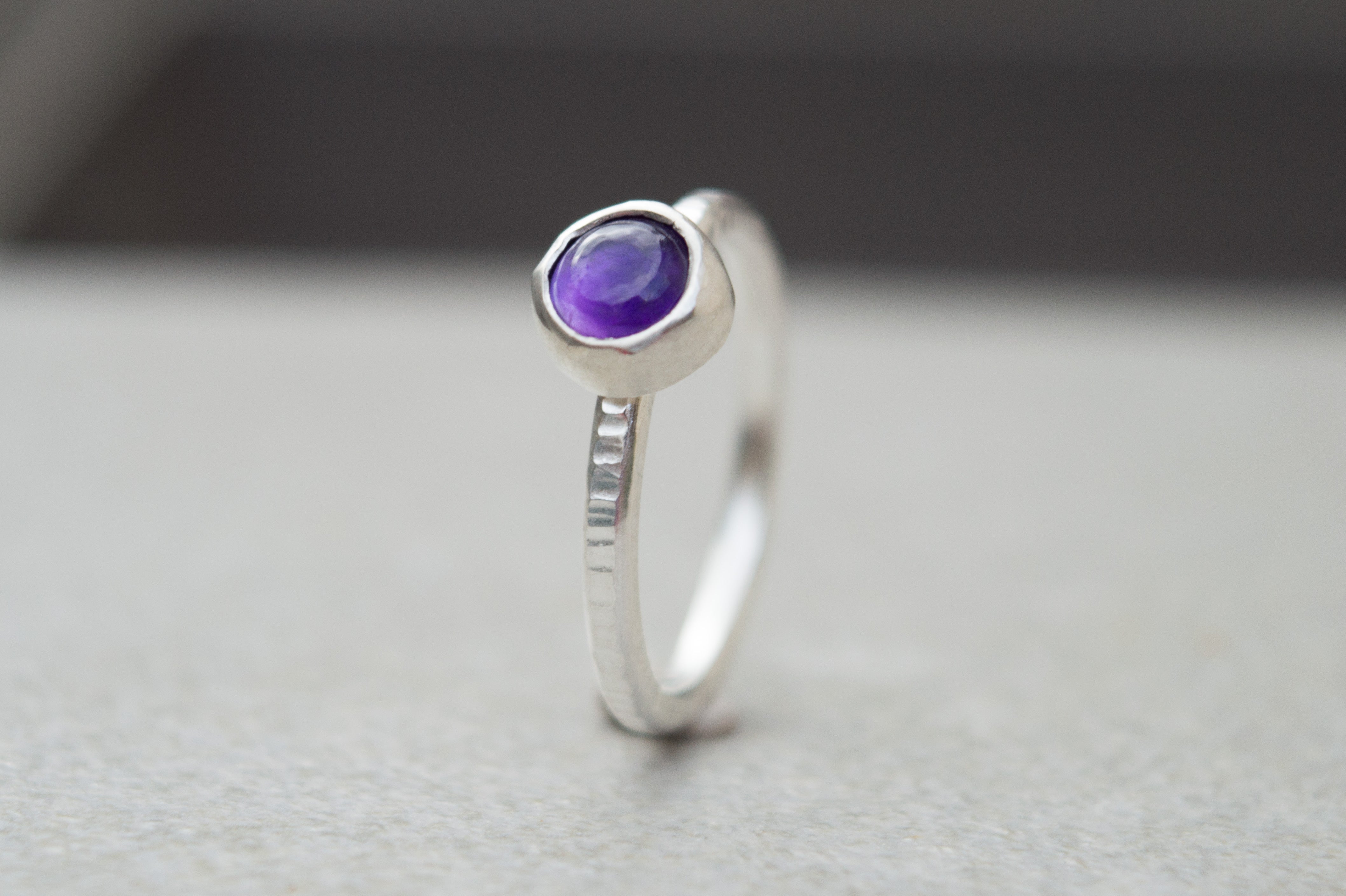 Ασημένιο δαχτυλίδι με Αμέθυστο (Amethyst) - SILVERstro Κοσμήματα