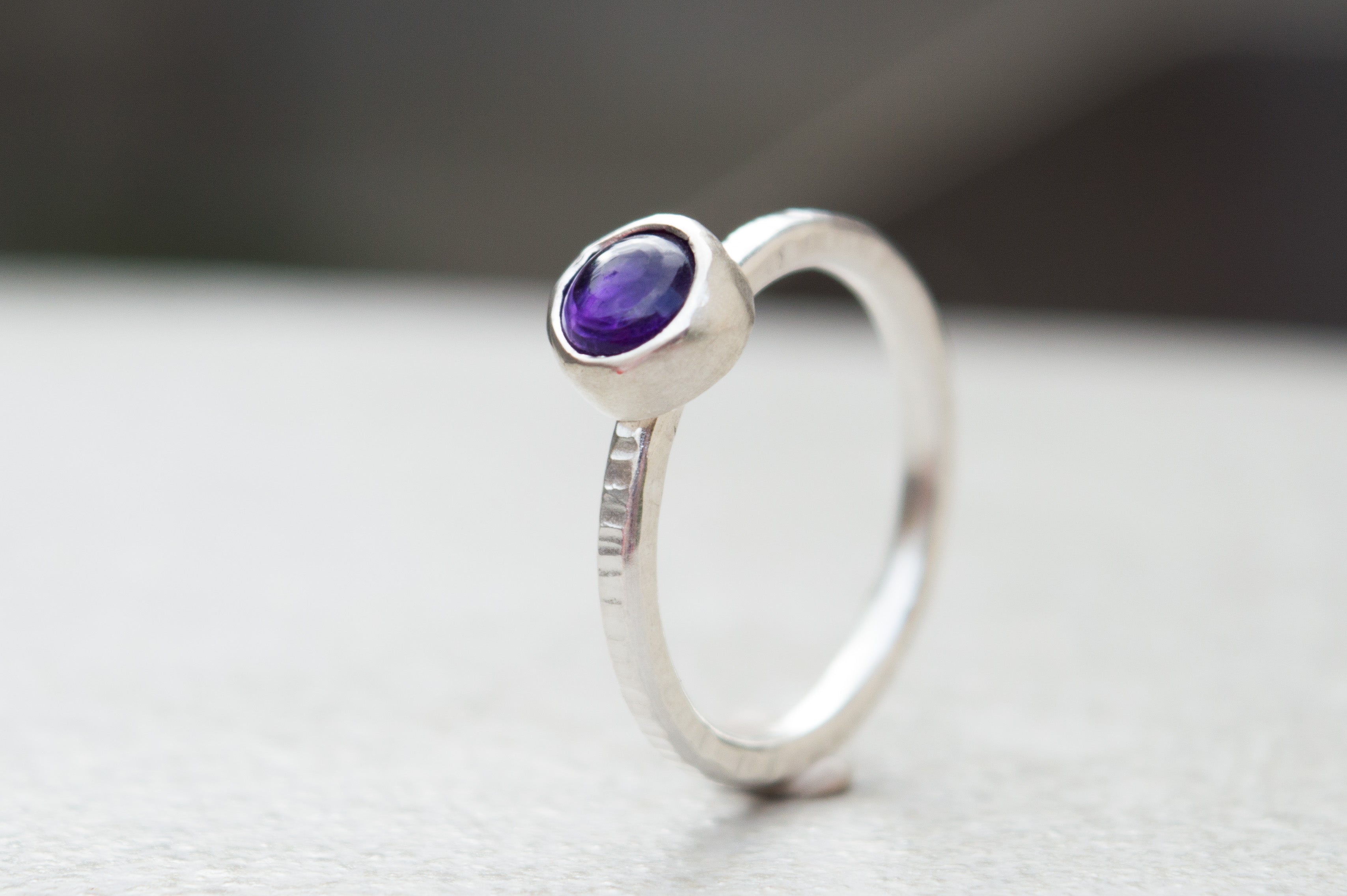 Ασημένιο δαχτυλίδι με Αμέθυστο (Amethyst) - SILVERstro Κοσμήματα