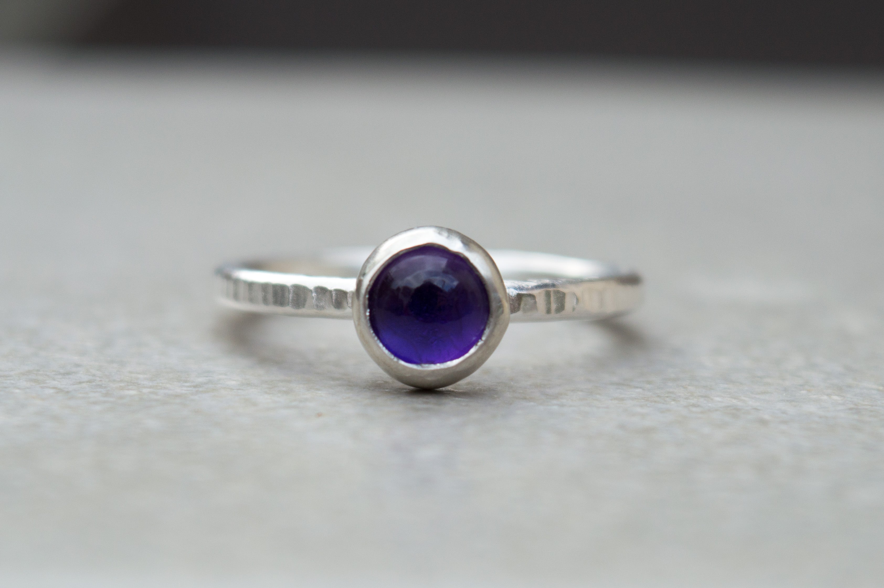 Ασημένιο δαχτυλίδι με Αμέθυστο (Amethyst) - SILVERstro Κοσμήματα