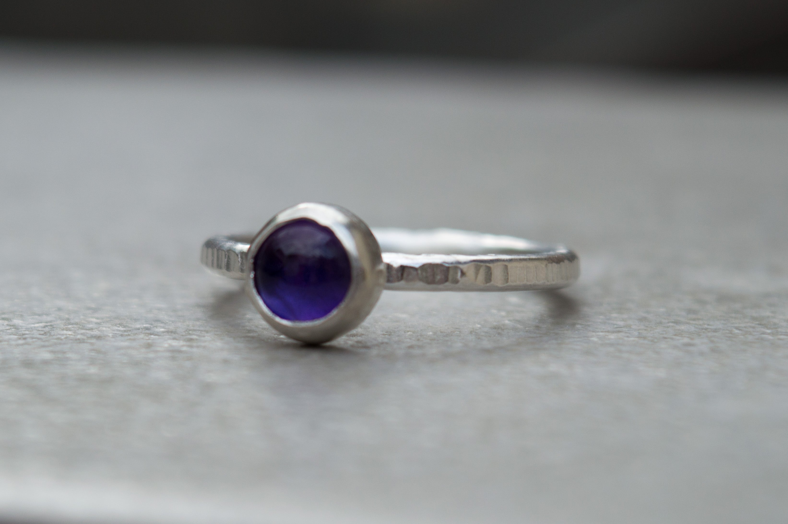 Ασημένιο δαχτυλίδι με Αμέθυστο (Amethyst) - SILVERstro Κοσμήματα