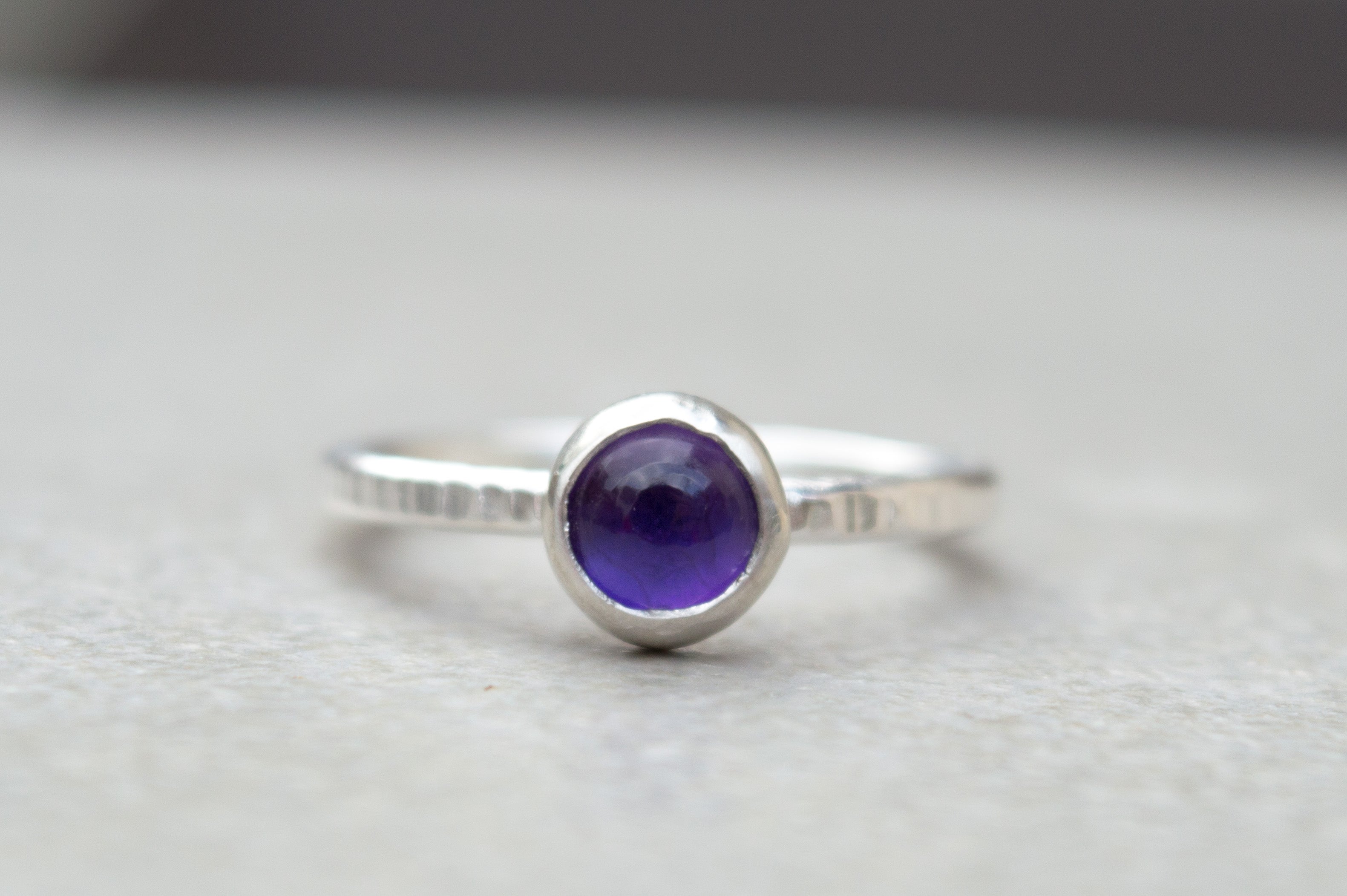 Ασημένιο δαχτυλίδι με Αμέθυστο (Amethyst) - SILVERstro Κοσμήματα