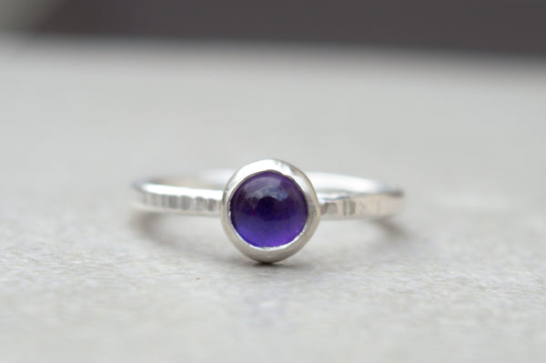 Ασημένιο δαχτυλίδι με Αμέθυστο (Amethyst) - SILVERstro Κοσμήματα