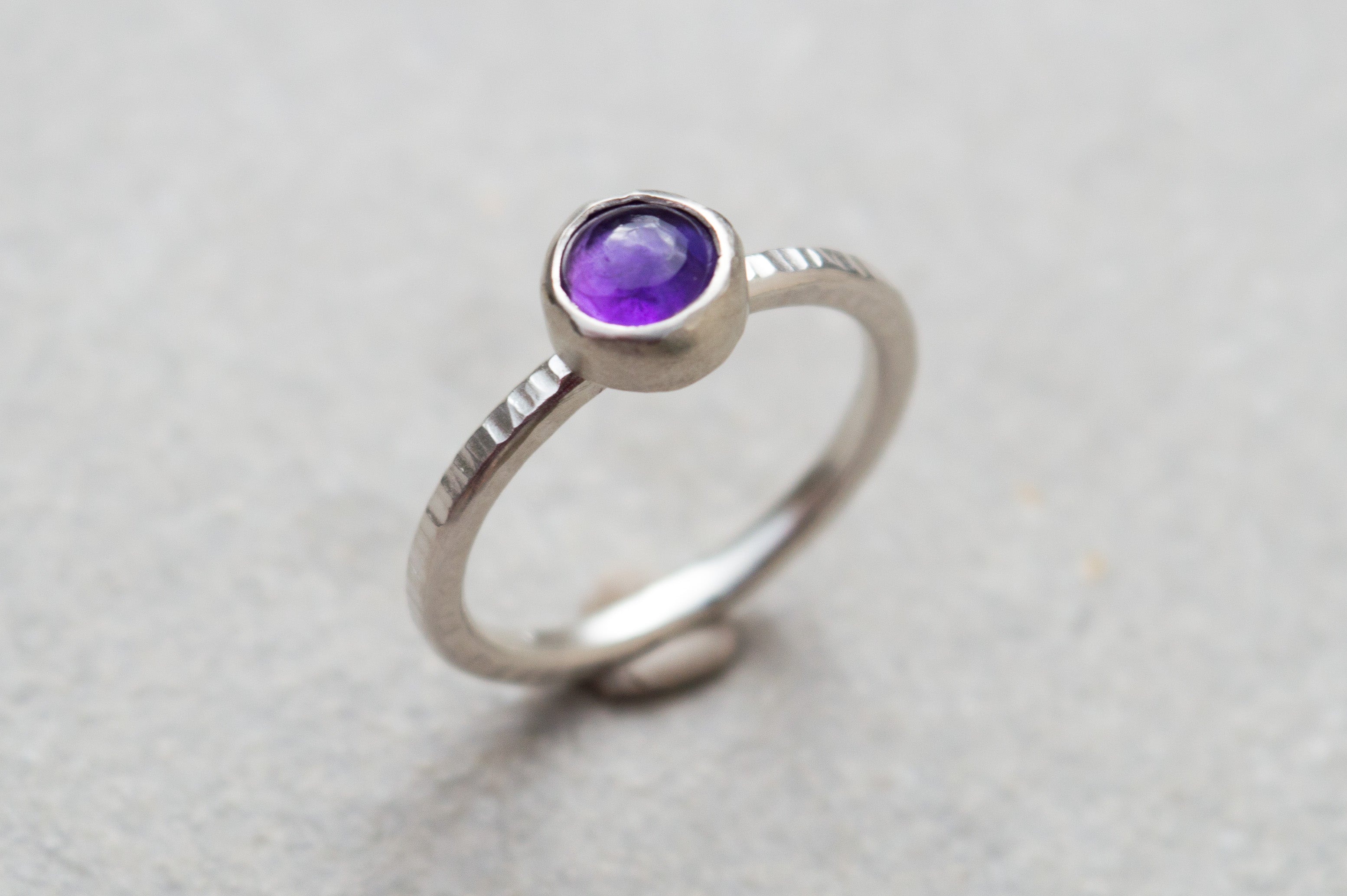 Ασημένιο δαχτυλίδι με Αμέθυστο (Amethyst) - SILVERstro Κοσμήματα