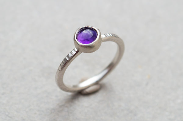Ασημένιο δαχτυλίδι με Αμέθυστο (Amethyst) - SILVERstro Κοσμήματα