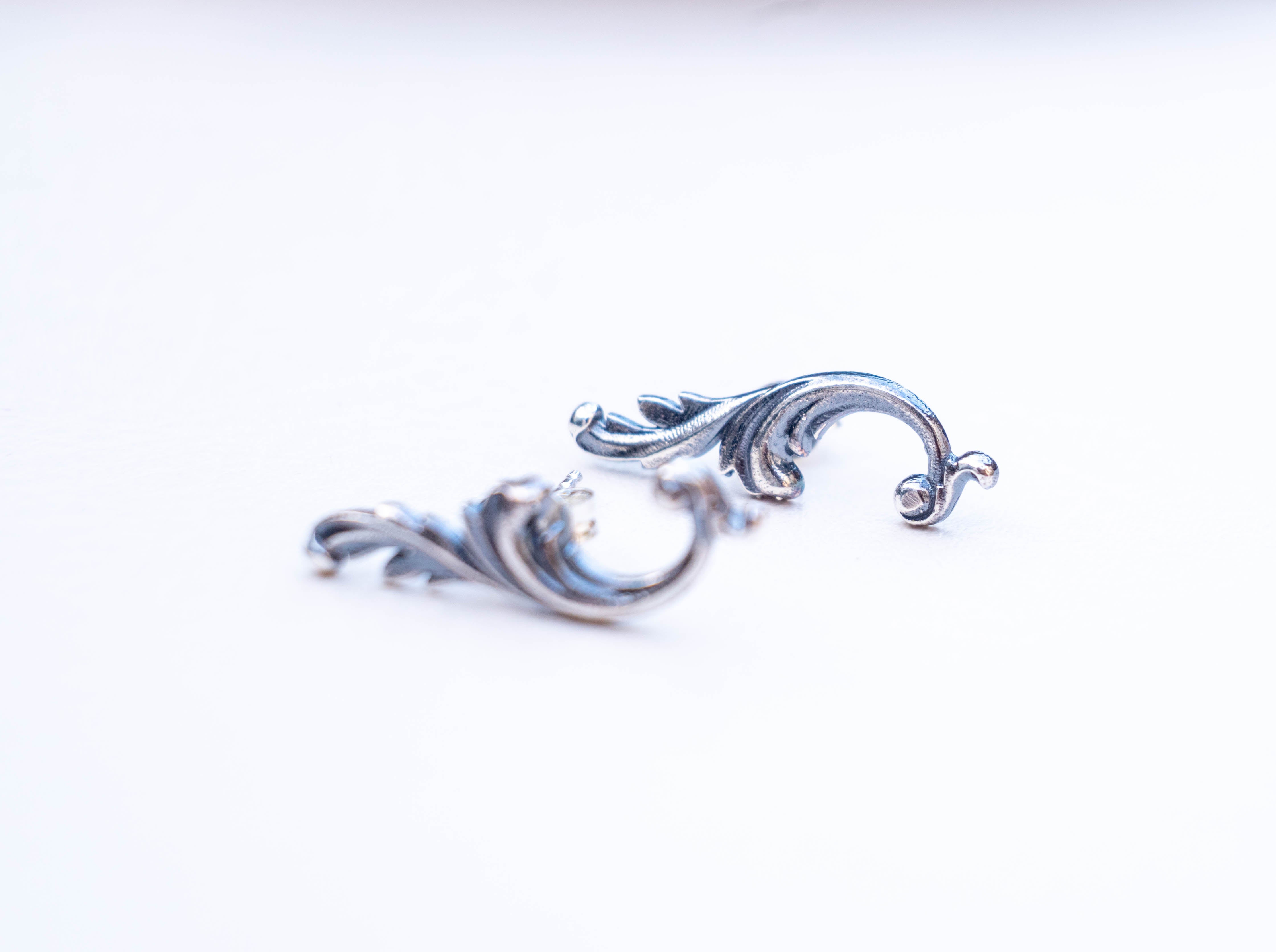 Ασημένια σκουλαρίκια Art Nouveau - SILVERstro Κοσμήματα
