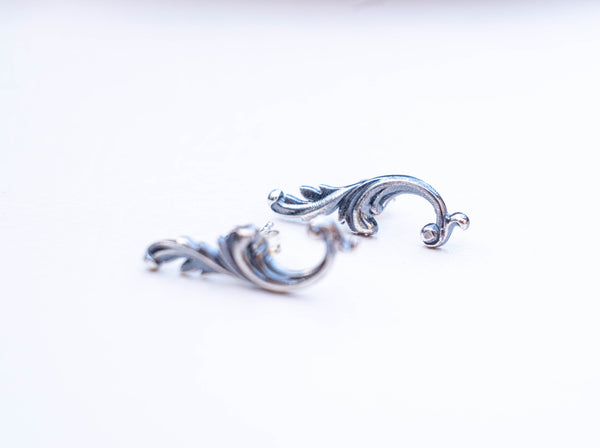 Ασημένια σκουλαρίκια Art Nouveau - SILVERstro Κοσμήματα