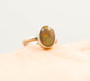 Ασημένιο Οβάλ Οπάλ δαχτυλίδι (Brown Ethiopian Opal) - SILVERstro Κοσμήματα