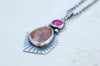 Ασημένιο κολιέ με Ρουμπίνι και Copper Ρουτίλιο - SILVERstro Κοσμήματα