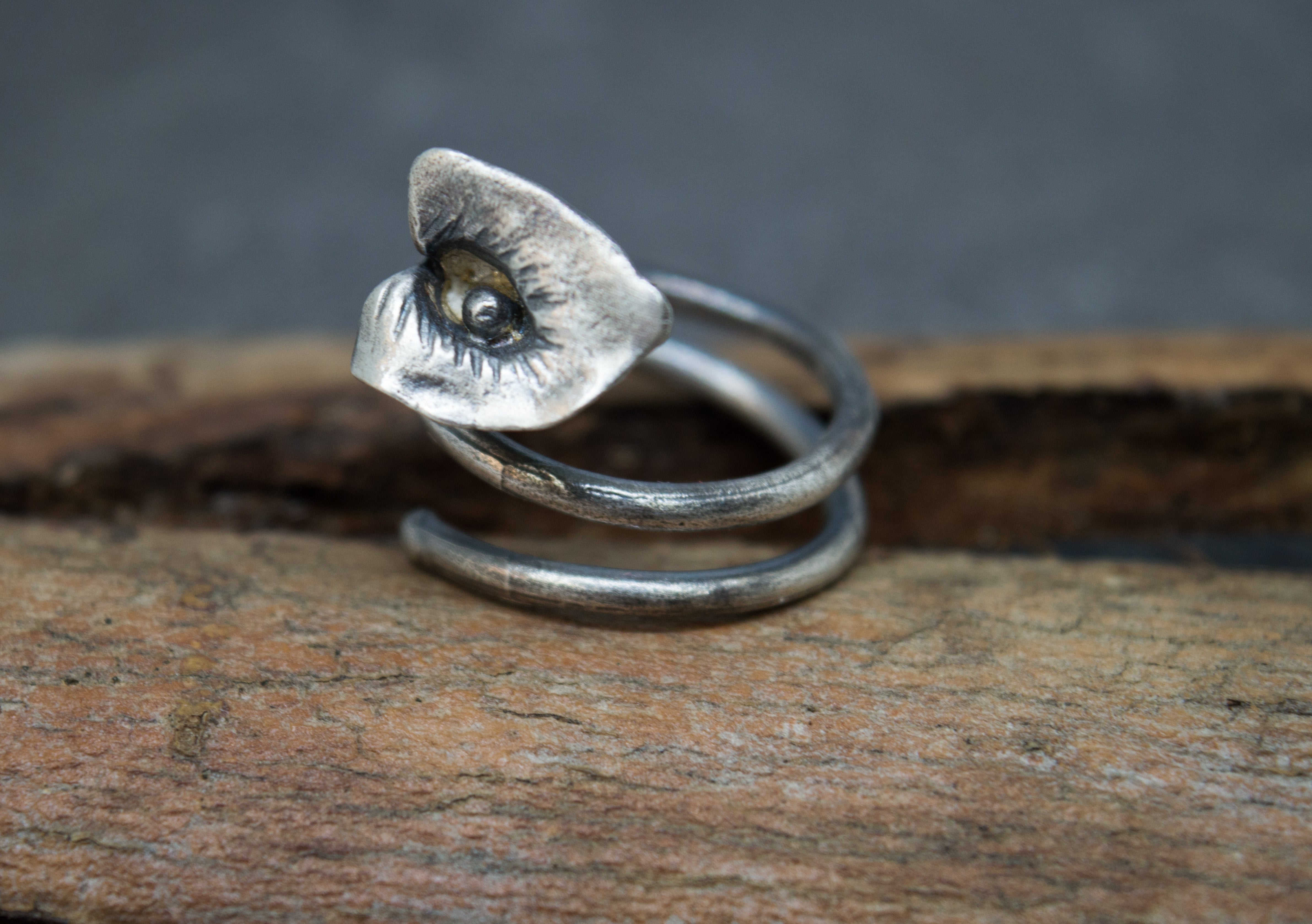 Ασημένιο δαχτυλίδι Κρίνος