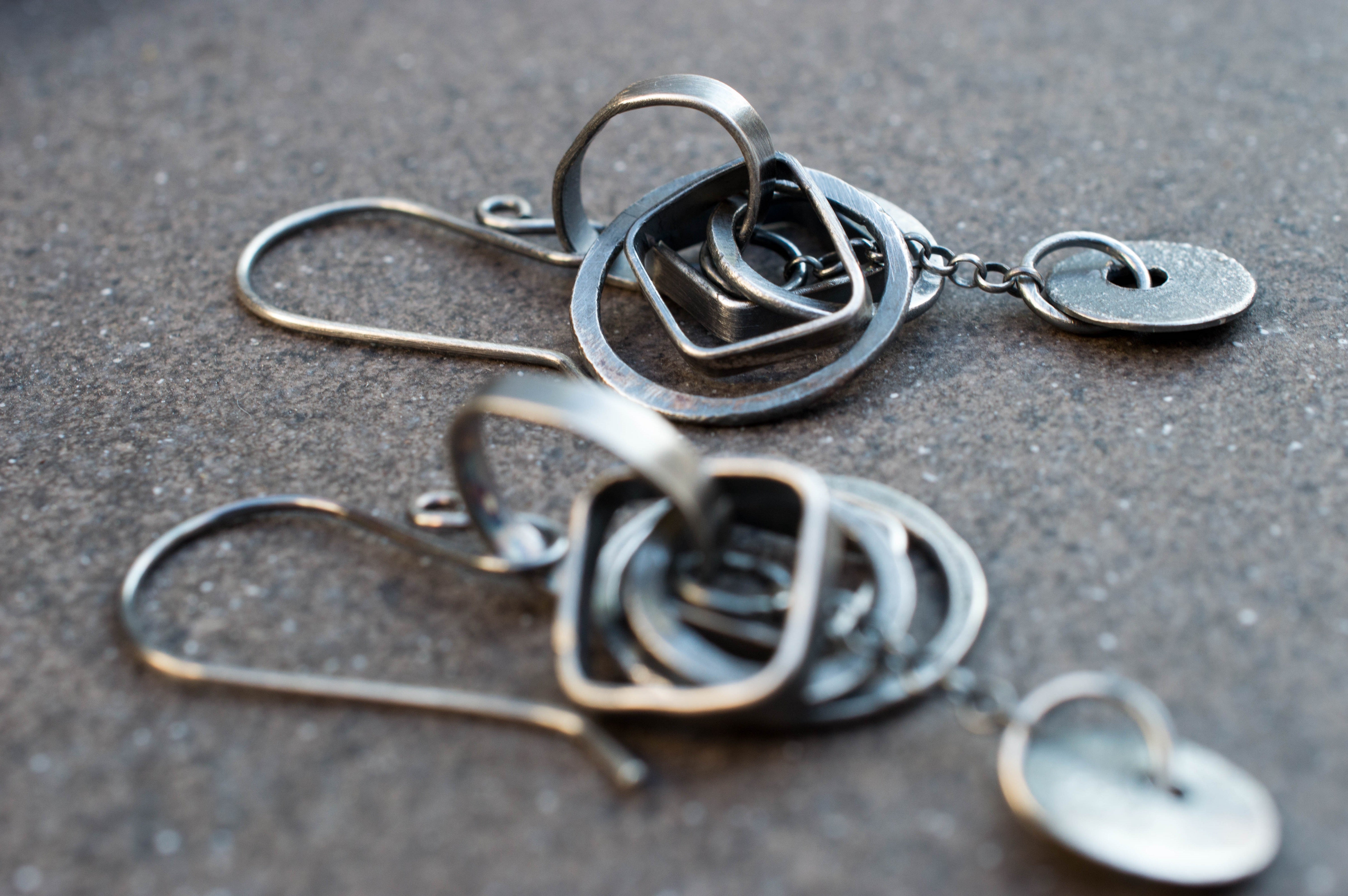 χειροποιητα σκουλαρικια απο ασήμι